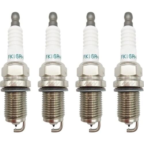 4PCS 90919-01265 FK16RA8 Dual Iridium Spark Plug For Toyota Hybird 12-19 Yaris Prius C 1.5L 9091901265 FK16R-A8