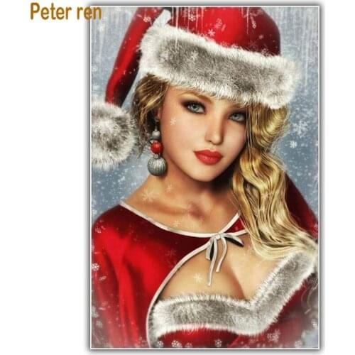 Peter ren Diamond painting cross stitch diamond embroidery 5d Square/Round diamond Mosaic Rhinestone Natale nel Regno delle Fate