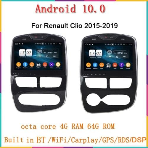 Sumdymax 4GB RAM 64G ROM 10.1" Android 10.0 Car Audio DVD Player for Renault Clio GPS Radio Bluetooth WIFI Mirror-link
