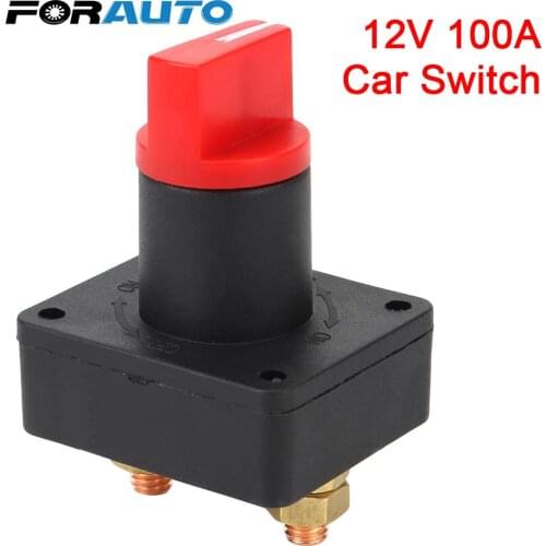 Car Rotaty Switch Power Cut Off Kill Switch Vehicle Modified Isolation Disconnector 12V 100A Battery Isolator 1PC
