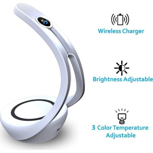 Touch Control Lamp Wireless Charger Qi Fast Charge Phone Pad foriphone 11 pro 11XS MAX forSamsung S20 S10 Desk Phone Holder
