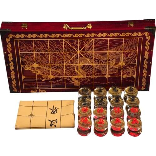 Crystal Large Portable Chess Folded Wooden Board Luxury Adult High-end Gift Chess Set Creativity Brettspiel Family Games EK50QL