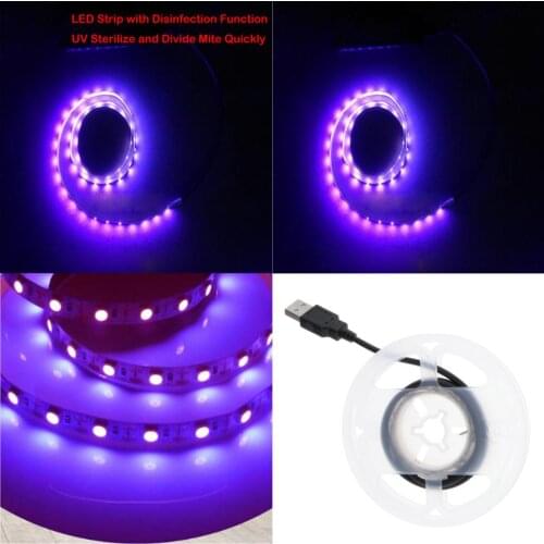 DC5V UV Ultraviolet Purple LED Strip Lights UV Lamp USB Powered_2m