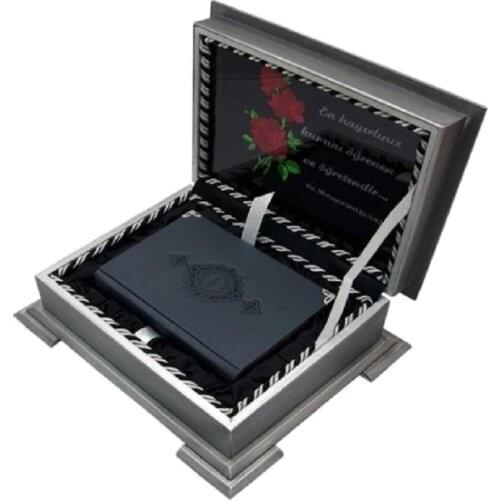 Wood Boxed Koran i Holy Bag Size Dowries Gift a Spiritual Sanctuary with Holy Quran Books Mawlid Spiritual Gift