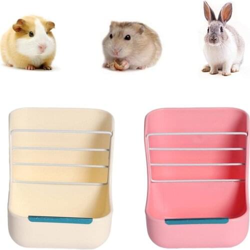 Pet Rabbit Hamster Grass Hay Feeder Frame Rack Basket Mesh Food Storage Bowl