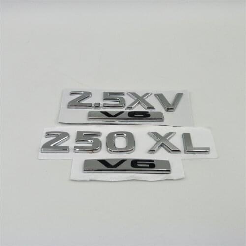 For Nissan Teana 2.5XV 250XL V6 Emblem Number Letters Rear Trunk Displacement Logo Car Styling Accessories