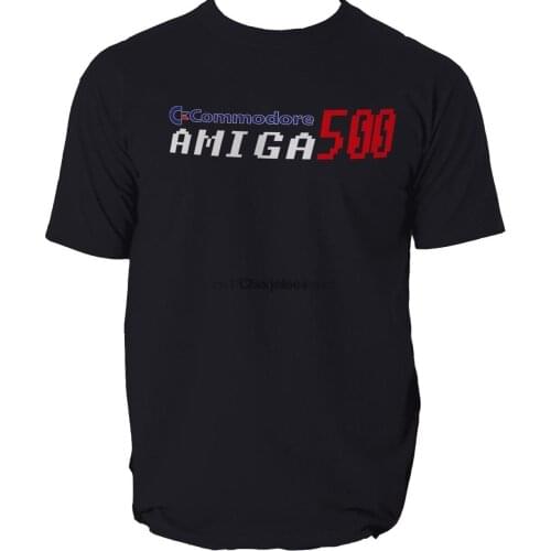 COMMODORE AMIGA 500 COMPUTER T SHIRT Retro 80s C64 ZX Spectrum PC Cool Casual pride t shirt men Unisex New Fashion