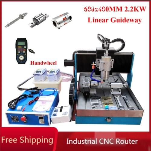 2200W cnc engraving machine 6040 wood router metal milling machine 3axis 4axis usb Mach3 software controller linear guideway