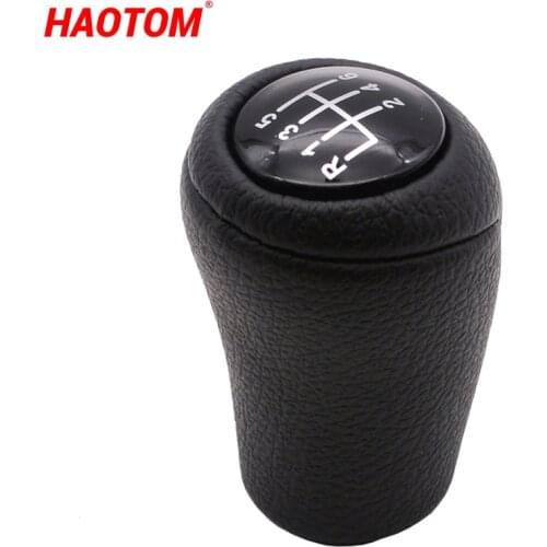 PU Leather Car Shifter Lever Arm Headball 5 6-Speed Gear Shift Knob for MAZDA 3 BK BL 5 CR CW 6 II GH CX-7 ER MX-5 NC III 23 MT