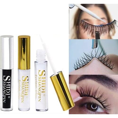 False Eyelash Glue White Black Quickily Dry Adhesive Extension Fake Eyelashes Glue Long-Lasting Waterproof Makeup Tool
