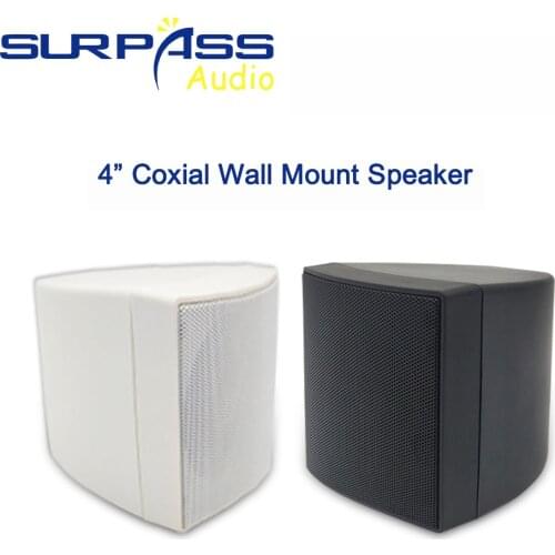 Mini Fashion Wall Mount Speaker 4inch Speaker Driver Coxial Pablic Address System Wall Loadspeaker Column Hearing