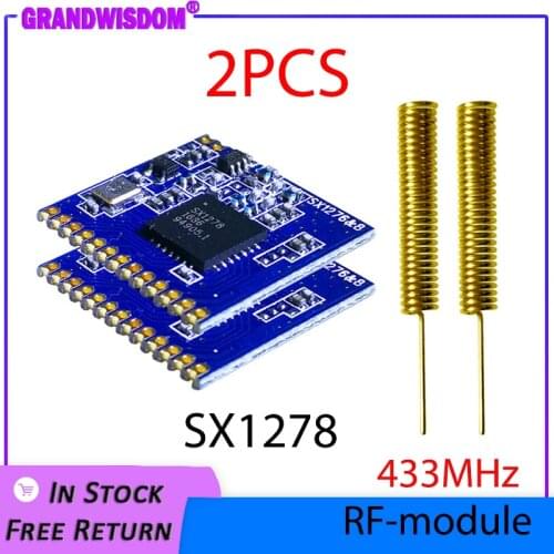 4pcs 433mhz RF LoRa module SX1278 PM1280 Long-Distance communication Receiver and Transmitter SPI LORA IOT+2pcs 433MHz antenna