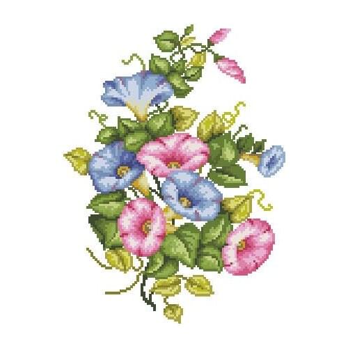 Lovely kit 19-20 Cross stitch Handmade 14CT Counted Canvas DIY,Cross-stitch kits,Embroidery Flower Morning glory 29-36