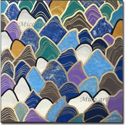 Latest Design Canvas Purple Abstract Oil Painting Pure Hand Painted Modern Living Room Decor Foil Wall Art Abstract Paintings