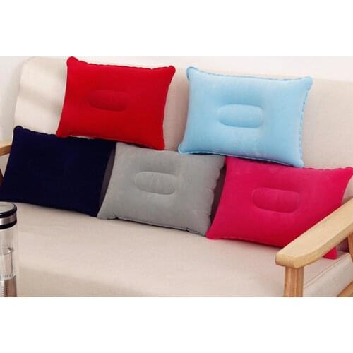 Portable Ultralight Inflatable PVC Nylon Air Pillow Sleep Cushion Travel Tour Bedroom Hiking Beach Car Plane Head Rest Support