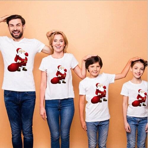 Merry Christmas Family Shirts Family Family Matching Christmas Printing Clothes Christmas T-Shirts Mommy and Me T-Shirt