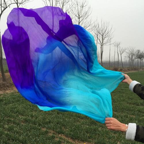 New Arrival color 2.5*1.14M belly dance silk veil 100% real silk Veils for dancing show free-shipping