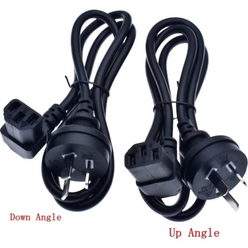 AU Power cord 1M IEC C13 to Australia SAA 3 Prong plug Extension Power Cable 90 degrees Angle C13 Power Lead Cord