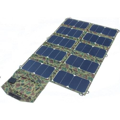 BUHESHUI 64W 18V Sunpower Foldable Waterproof Solar Panel Charger for Laptop mobile Phone DC21V+Dual USB