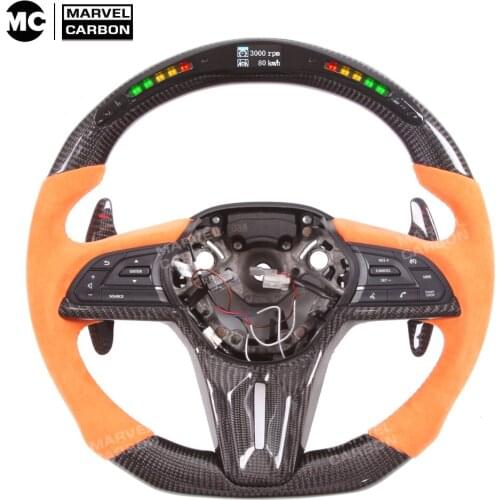 LED Performance Steering Wheel Display Compatible for nis-san GTR + 100% Real Carbon Fiber