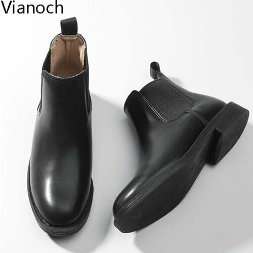 Vianoch Fashion Womens Boots Winter Warm Flats Casual Shoes Black Lady wo1808154