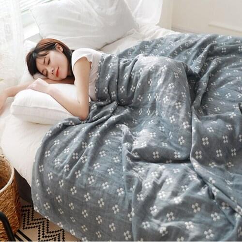 Japanese throw blanket cotton single double sofa towel soft blanket for bed breathable Leisure bedspread summer cool quilt sheet