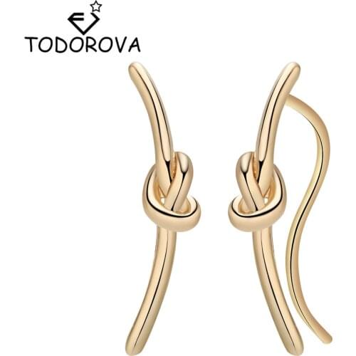 Todorova Unique Design Alloy Drop Earrings for Women Twist Knot Earrings Punk Minimalist Jewelry