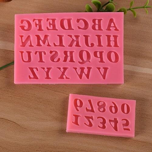 1pcs UV Resin Jewelry Liquid Silicone Mold Number English Letter Resin Molds For DIY Cake Chocolates Bake Tool Making Jewelry