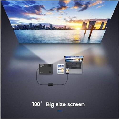 1080p Mobile Phone Wifi Wireless Same Screen Projector Solid Color Convenience Simple Easy To Carry Projector
