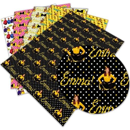 30 cm x 136 cm The Australia Wiggles Synthetic Leather for DIY Bag Shoes Material Hademade Fabric L104