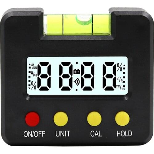 360 Degree Mini Digital Protractor Inclinometer Electronic Level Box Magnetic Base Measuring Tools