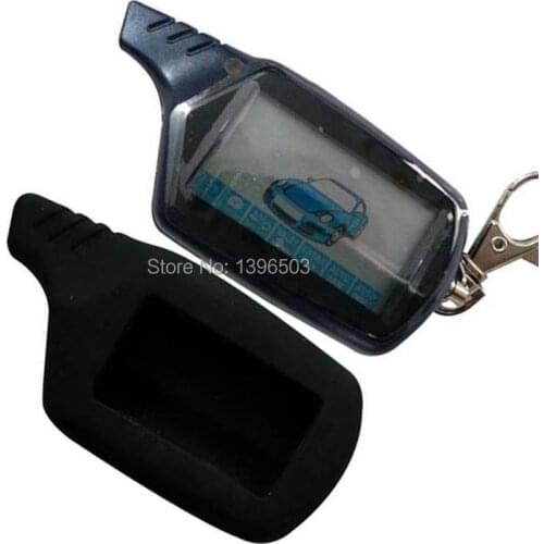 B9 2-way LCD Remote Controller Key Fob Chain +Silicone Case for Russian Two Way Car Alarm System Starline B9 KGB FX-7 FX7 FX 7