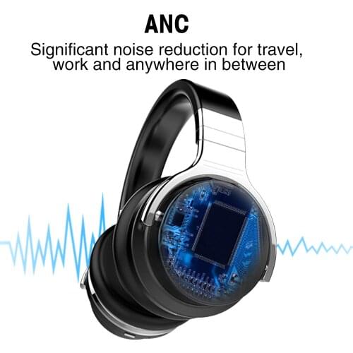 Cowin E7 Active Noise Cancelling Wireless Bluetooth Headphones Deep bass Stereo Bluetooth Headset with Microphone for phone
