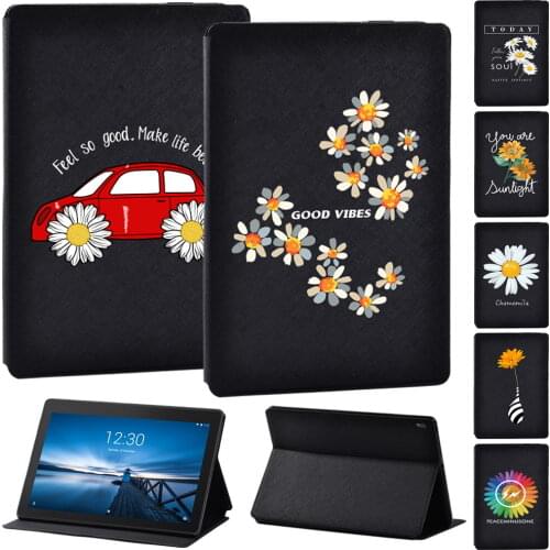 For Lenovo Tab E10/Tab M10 Plus/Tab M10 Tablet Case Stand Cover PU Leather Tablet Cover Case + Free Stylus