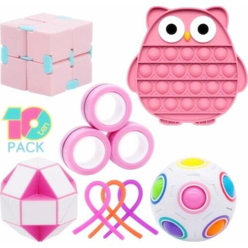 Fidget Toys Anti Stress Set Stretchy Strings Push Gift Pack Adults Children Sensory Antistress Relief Figet Toys