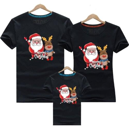 Christmas Matching Family Outfits Father Son Clothes Dad Mom Baby Mother Daughter Short Sleeve Matching Family Look TShirts