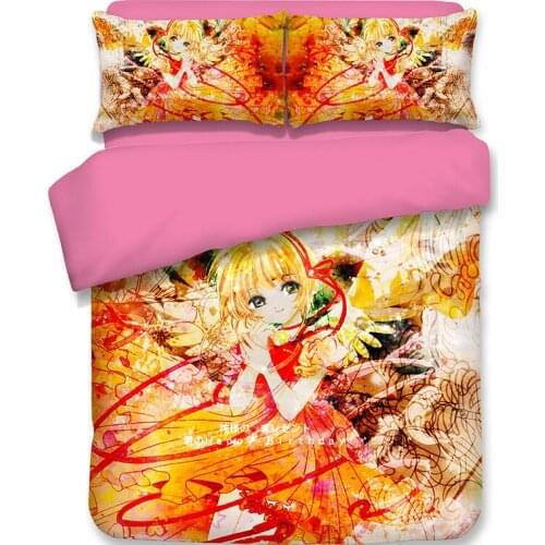 3D Anime Cardcaptor Sakura Print Bedding Set Duvet Covers Pillowcases NEW Comforter Bedding Sets Bedclothes Bed Linen 09