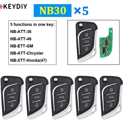 5Pcs/Lot NB30 Multi-functional Universal Remote Control Car Key for KD900 KD900+ URG200 KD-X2 Mini KD (All Functions Chips in)
