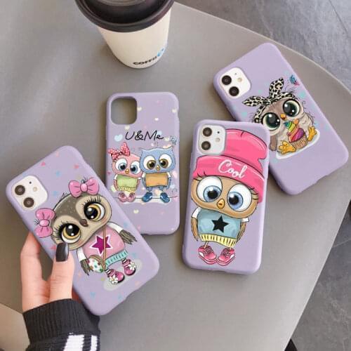 Cute Owl Animals Phone Case For iPhone 12 11 Pro Max 7 8 6 6S Plus 5 5S SE 2020 12Mini XS Max X XR Soft Silicon Back Cover Funda