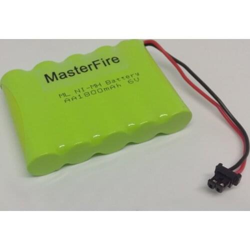 MasterFire Original 6V AA 1800mah Ni-MH Battery Rechargeable 6V AA Batteries Pack For Rc toys Cars Tanks Robots Boats Truck Guns