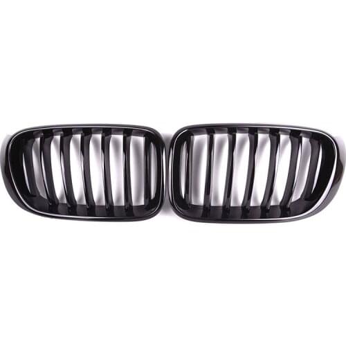 1 Pair Front Kidney Grilles Matte Gloss Black For BMW X3 X4 F25 F26 14-17 Replacement Racing Front Bumper Grilles Car Styling