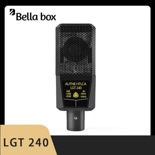 LGT 240 Professional Condenser Recording Microphone Studio Mic for Smartphone PC Laptop Realtime Monitoring Vlog Live Gaming