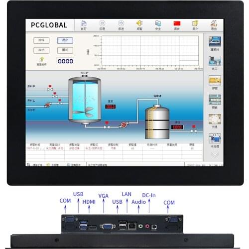 Industrial all in one tablet pc Core i7 4510U/ 6660U/ 8565U Touch screen Embedded panel pc for window 10 pro frame waterproof
