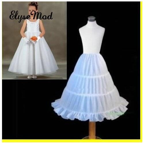 On Sale A-Line Petticoats Slip Ball Gowns Crinoline For Flower Girls Dresses in Stock Cheap Three Hoops Underskirt Little Girls