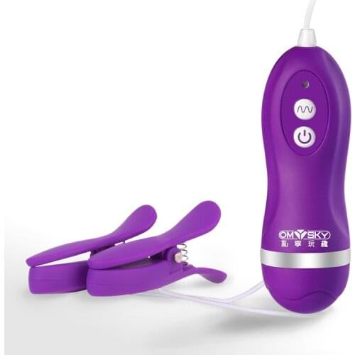 10 Frequency Vibrating Nipples Clips Clitoris Stimulation Waterproof Sex Toy For Women