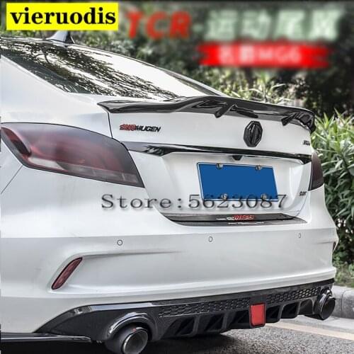 For real Carbon fiber spoiler MG6 High quality color rear wing 2017 2018 19 MG6 FRP material Rear lip spoiler R style Auto parts