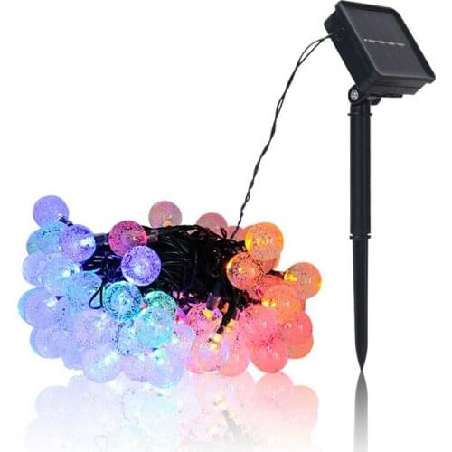 LED String Lights Solar Powered 50 LED String Lights Garden Path Courtyard Decorative Lights Outdoor Waterproof String Lamps New