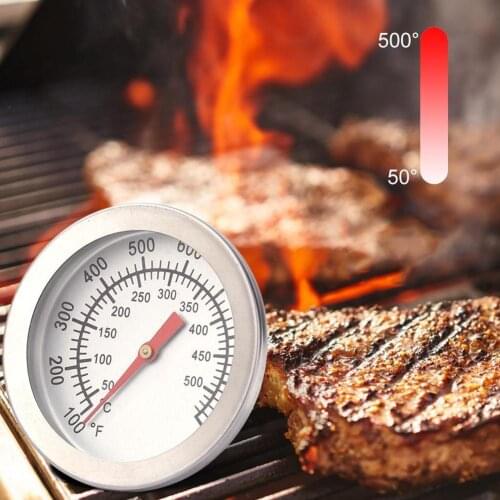 50-500 Celsius Steel Barbecue Grill Thermometer Grill BBQ Thermometer Smoke Oven Accessories Temperature Gauge Ki Q7B5
