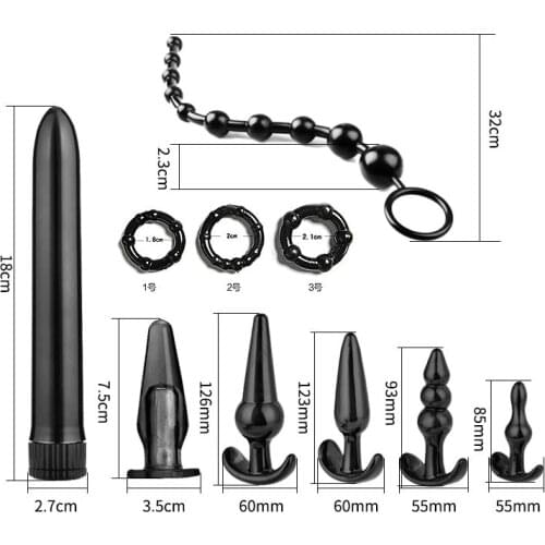 10 Pcs/set Butt Plug Trainer Kit Silicone Anal Plugs Training With Flared Base Prostate Sex Toys For Beginners Advanced Users
