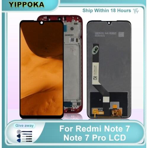 10 Touch Original For Xiaomi Redmi Note 7 Display LCD Touch Screen For Redmi Note 7 Pro LCD Replacement Parts With Frame